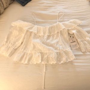 Zara white islet top